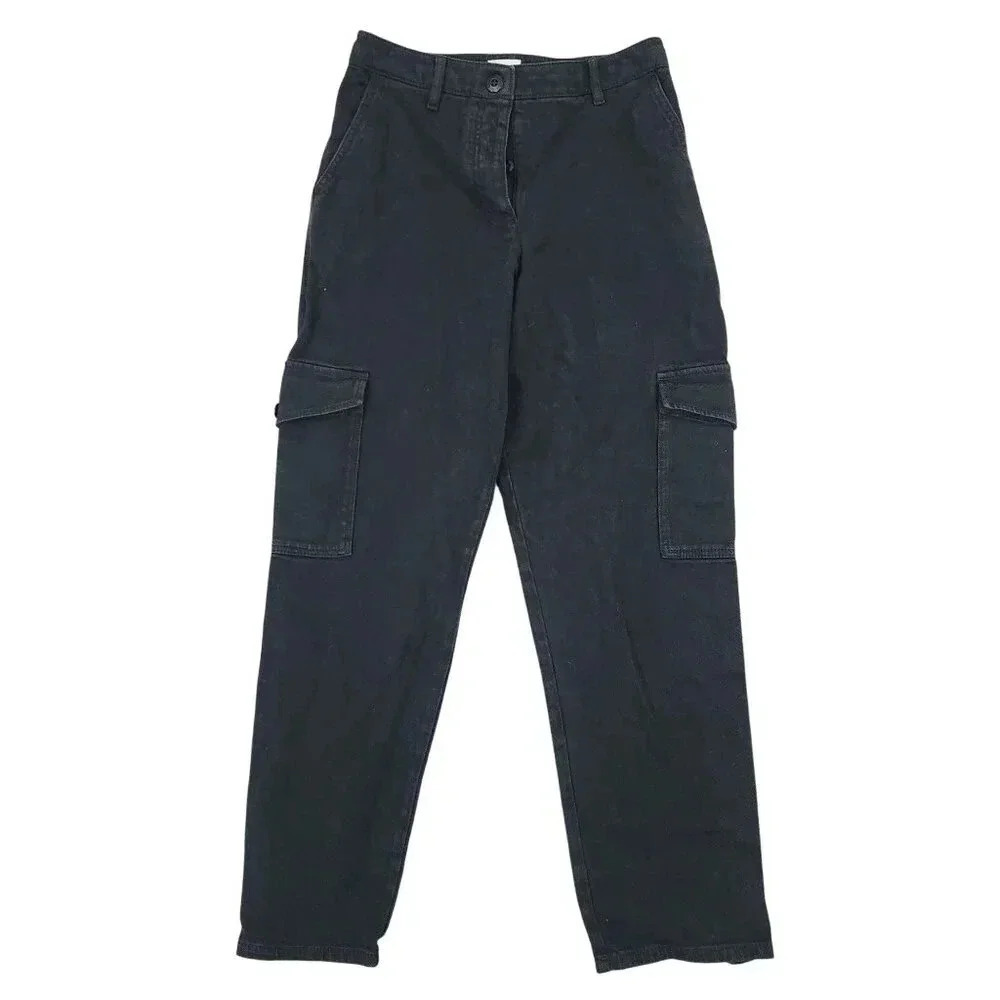 Wilfred Free Womens Cargo Denim Size 8 Black Cotton Blend Button Fly  16PT